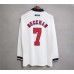 England 1998 World Cup Home White Long Sleeve Soccer Jersey